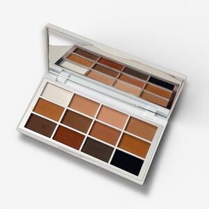 Lash Step Matte About You Eyeshadow Palette with Neutral Shades Brown Tan Peach
